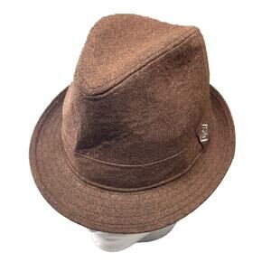 Daniel Cremieux Fedora Hat Mens S/M Wool Poly Blend Brown Vintage inspired